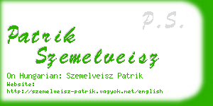 patrik szemelveisz business card